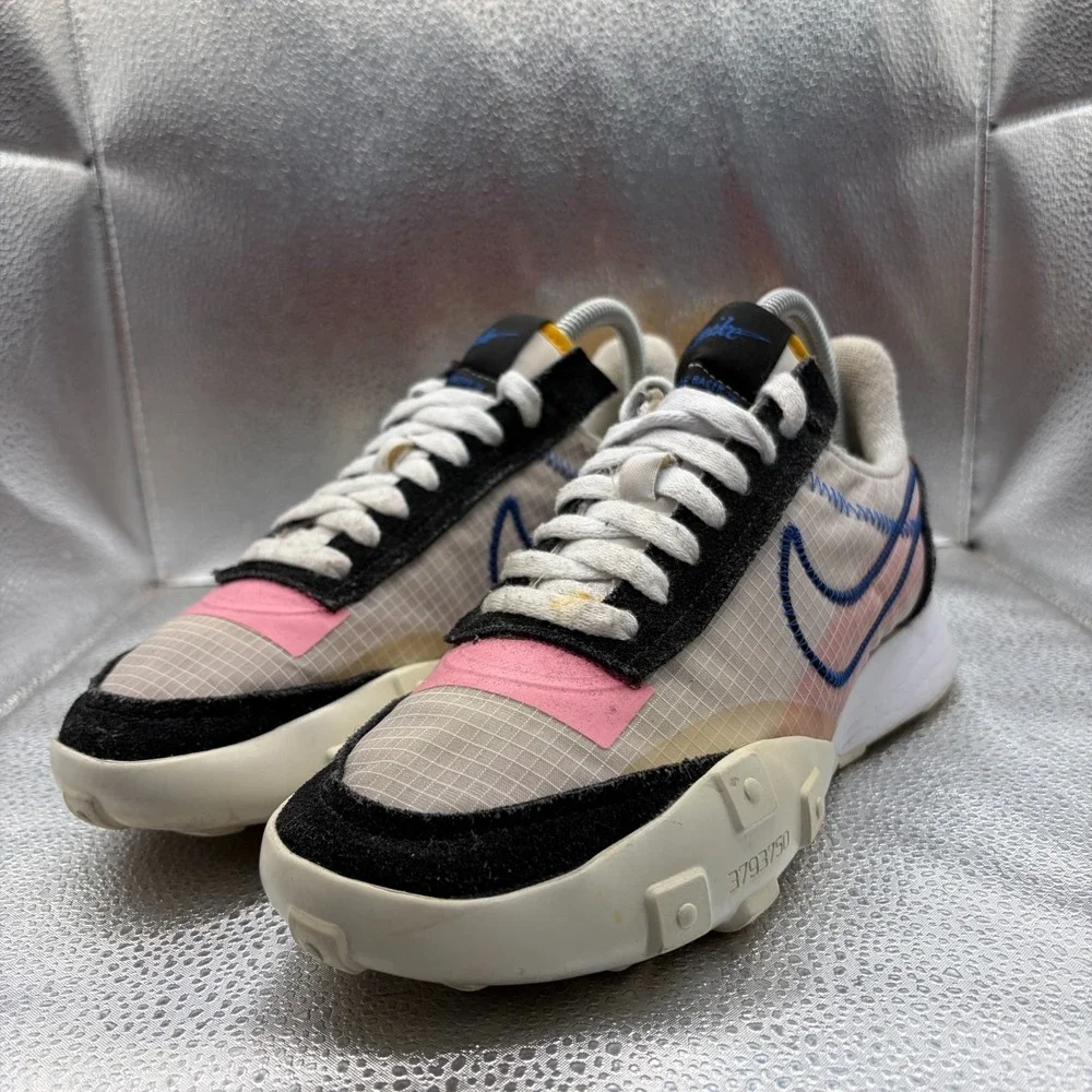 Size 7.5 Nike‎ Waffle Racer 2X White Chile Red Womens Running Shoes DH1073-100